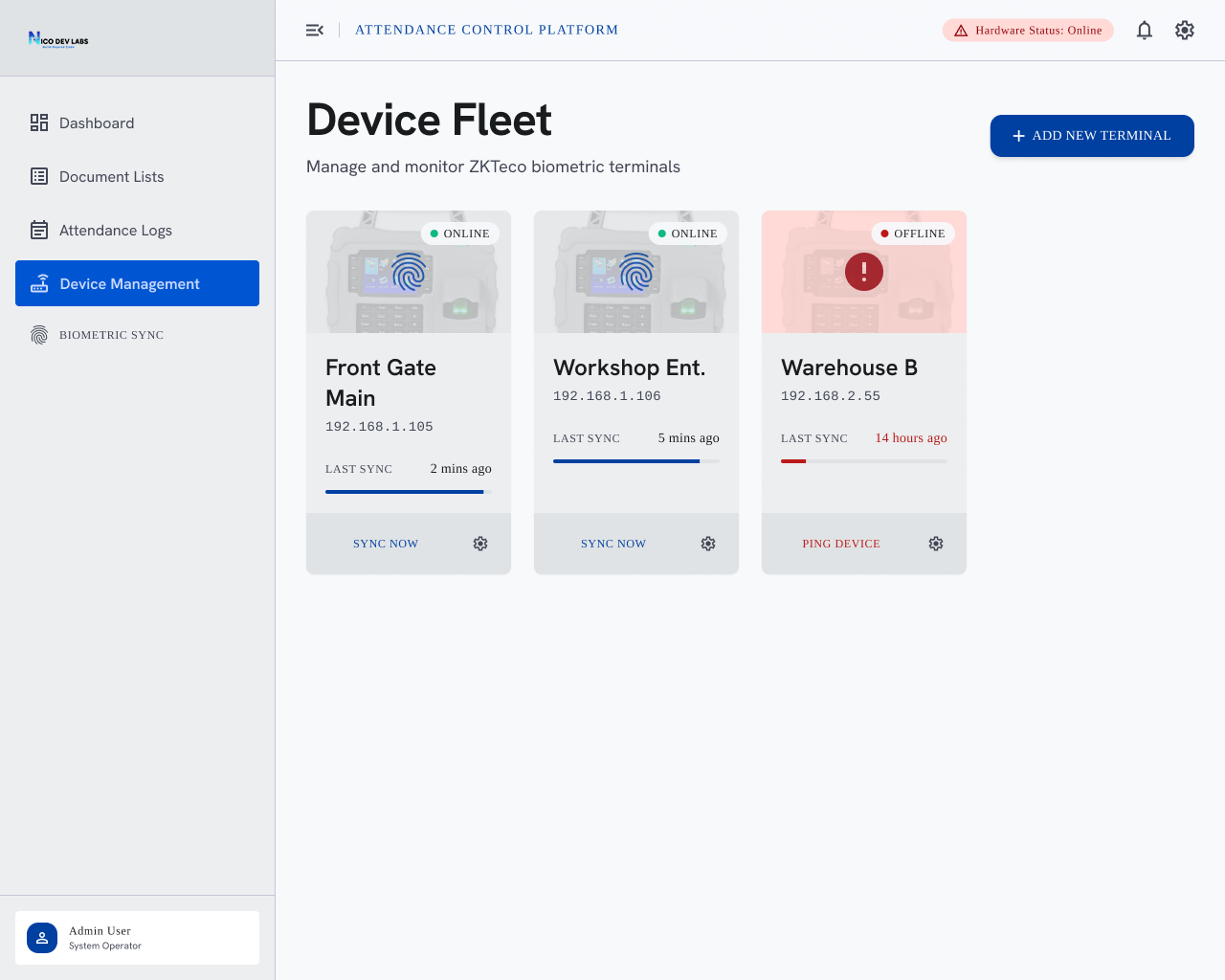 Biometric Attendance & Fingerprint Device Integration