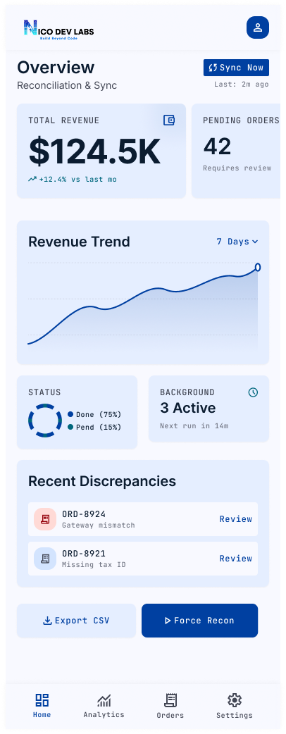 Revenue Reconciliation & Analytics Dashboard